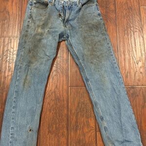 Levi's Blue Straight Jeans with Vintage Wash